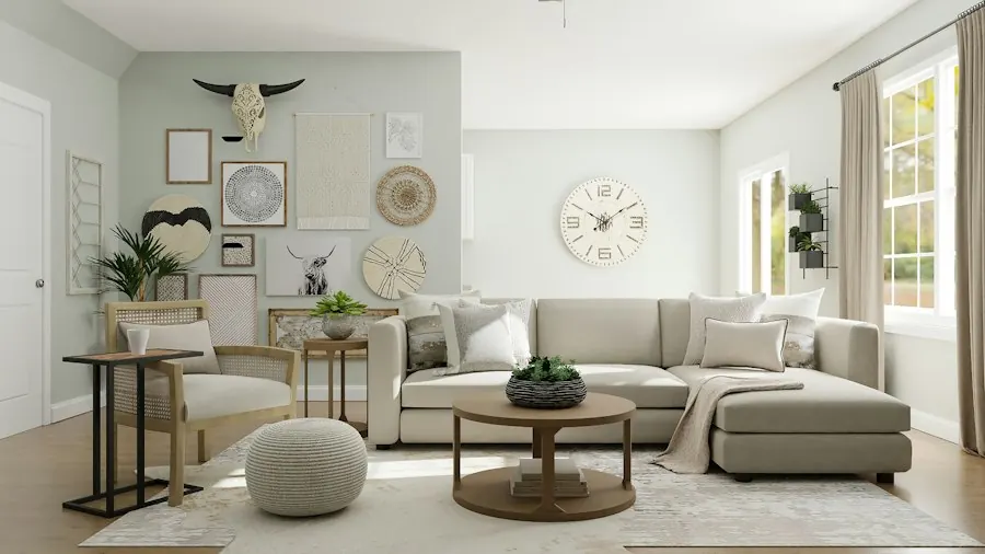 Ambiente residencial mobiliado, referência ilustrativa de interiores